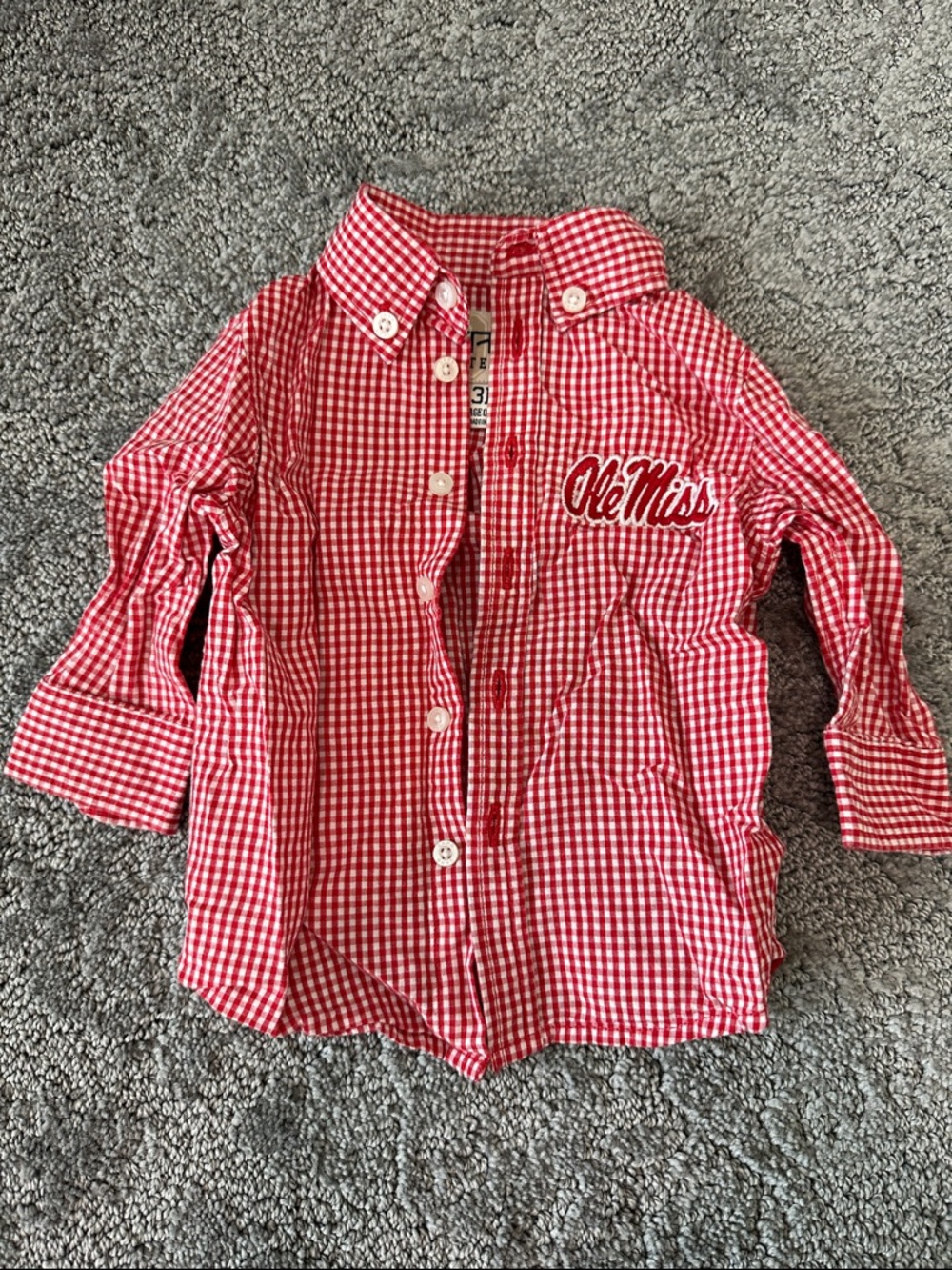 GAP Red Gingham Ole Miss Button-Down Shirt
